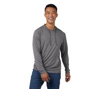 32 DEGREEES Men's Cool Classic Long Sleeve Hooded T-Shirt | Anti-Odor | 4-Way Stretch | Moisture Wicking, Grey Heather, XL