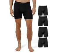 32 DEGREES Cool Mens 4-Pack Active Mesh Quick Dry Performance Boxer Brief - Black - S