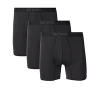 32 DEGREES COOL Men's Boxer Brief, Comfort Mesh, 3-Pack, Black, Large, Quick Dry Nylon with Anti-Odor, Black, L