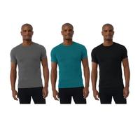 32 ° Degrees Cool Men's Classic Crew Neck Tees Multipack (UK, Alpha, M, Regular, Regular, 3, Teal-Blk-Gry)