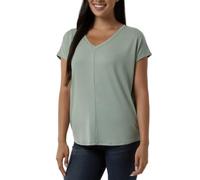 32 Degrees Cool Women's Soft Luxe Short Sleeve V-Neck Top, Green Bay (Green), L