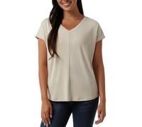 32 Degrees Cool Women's Soft Luxe Short Sleeve V-Neck Top, Pumice Stone (Tan), XL