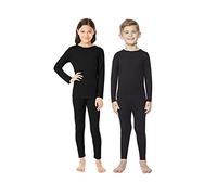 32 Degrees Heat Kids Long Sleeve Crew Neck and Legging Set, Black, S