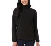 32 Degrees Heat Womens Midweight Snap Arctic Fleece Pullover (Black, Medium), Black, Medium