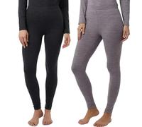 32 Degrees Heat Women's Neo Plush Thermal Base Layer Legging Multipack (UK, Alpha, L, Regular, Regular, 2, BlackGrey)