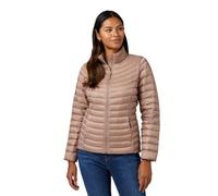 32 Degrees Heat Women's Ultra-Light Down Packable Jacket | Layering |Semi-Fitted | Zippered Pockets | Water Repellent, Metallic Taupe, Small