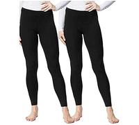 32 DEGREES Ladies' Base Layer Heat Pant 2-Pack, Black, XL