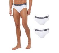 32 Degrees Mens 2-Pack Active Breathable Performance Nylon Air Mesh Brief, White, L