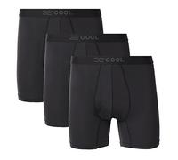 32 Degrees Mens 3 Pack Active Mesh Boxer Brief, Blk/Blk/Blk, M