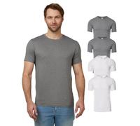 32 Degrees Men's 4 Pack Cool Classic Crewneck T-Shirt, Anti-Odor, Quick Drying, 4-Way Stretch, 2 White /2 Grey Heather, S