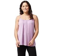 32 Degrees Women's Cool Flowy Bra Cami Clothing | with Built-in Cups | Relaxed Fit | Adjustable Spaghetti Strap, Smoky Grape Heather, L