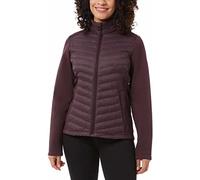 32 Degrees Womens Mixed Media Jacket, Deep Burgundy, M