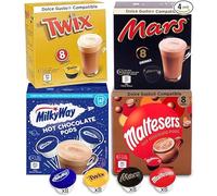 32 Dolce Gusto Hot Chocolate Capsules - Mars, Twix, Milkyway, Maltesers (4 x 8 packs)
