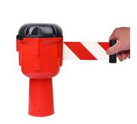 32-foot-long, highly visible, retractable safety barrier - Self-adhesive traffic guidance tape for protecting roads and pedestrian areas - and an easy-to-use solution (10 m)