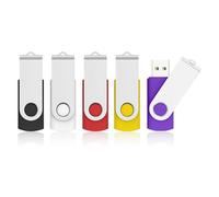 32 GB Memory Stick 5 Pack, KOOTION Bulk USB Stick Swivel Flash Drive 32 GB Pen Drive Thumb Drive Jump Drive Computer Data Storage (5 Pack Mixcolor)