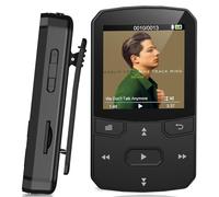 32 GB MP3 Player with Bluetooth 5.3, Clip, 29 g Light, FM Radio and Blind Operation