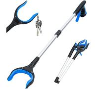 32" Grabber Reacher Tool,Foldable Reacher Grabber Pickup Tool with 360° Rotating Jaw, Lightweight Grabber Tool for Seniors(Deep Blue)