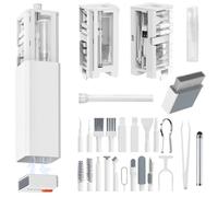 32-in-1 Keyboard Cleaning Kit for MacBook Laptop Computer, Earbud Cleaner Kit for Airpod Earphones, Multi-Function PC Electronic Cleaner Kit for iPhone Cell Phone Camera (White)