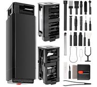 32-in-1 Mobile Phone Cleaning Set with Brush, Multifunctional Cleaning Accessories for Cleaning Electronic Products such as Airpods, Keyboards, Laptop, Mobile Phones, Keyboards, Headphones (Black)