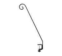 32-Inch Bird Feeder Pole for Deck Railing - Heavy Duty Clamp-On Deck Hook with Rust-Resistant Finish, Adjustable Metal Hanger for Hummingbird Feeders, Suet Baskets, Lanterns & Wind Chimes