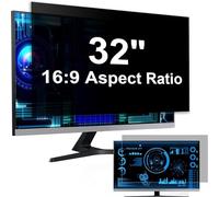 32 Inch Computer Privacy Screen Filter for 16:9 Aspect Ratio Widescreen Monitor - Anti Glare Blue Light Filter, Removable Computer Monitor Privacy Shield, Anti-Scratch Screen Protector Film 32 in