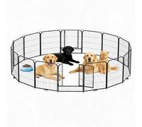 32 Inch Dog Playpen, 16 Panel Heavy Duty Steel Puppy Exercise Pen with Angled Multi-Shape Design, Foldable Pet Play Yard Enclosure with Secure Safety Lock, Indoor Outdoor Dog Fence