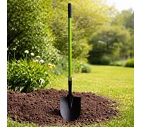 32 Inch Garden Digging Shovel Long Handle Comfort Grip Round Point Metal Head