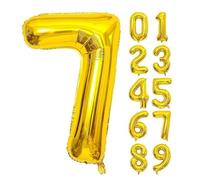 32-Inch Gold Number Balloon | Jumbo Foil Balloon for Birthday, Anniversary, Graduation, New Year & Milestone Events | Party Decoration (7 gold)