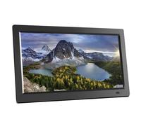 32-inch IPS high-definition electronic photo album digital photo frame, tempered glass screen protection, 1080p full HD display, a must-have for advertising machines/home decoration(Color:Black)