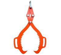 32 Inch Log Lifting Clamp, Timber Claw Grapple with Heavy Duty 2 Serrated Steel Jaws, Swivel Drag Steel Clamp Log Lifting for Handling, Hauling and Carrying Tools,32 inc