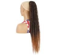 32 Inch Long Curly Ponytail Hair Extension,Synthetic Clip Drawstring Ponytails Hairs Extensions for Women(1BT30)