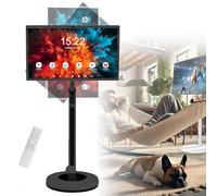 32-Inch Portable Touch Screen TV, Smart Monitor with Adjustable Stand, Built-in Battery (4-6H), Remote Control and 4K Camera