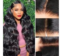 32 Inch Wear and Go Glueless Wig Human Hair Pre Plucked Pre Cut 12A Ready to Wear 7x5 Bye Bye Knots Body Wave Wig Invisible Bleached Knots HD Transparent Lace Front Closure Wigs Human Hair