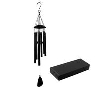 32 Inch Wind Chimes for Garden, Memorial Wind Chimes Outdoor Deep ToneClassic Black Windchimes for Indoor Outdoor Garden Yard Home, Black