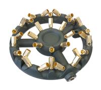 32 jet burners, cast Iron, LPG gas, NPT, 3/4″ Bottom Entry, SIDE ENTRY 1/2"- DUAL EXIT