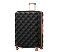 32" K2395L - Diamond Texture ABS+PC Hard-Shell Spinner Suitcase with Telescopic Handle - Extra Extra Large - Black and Brown