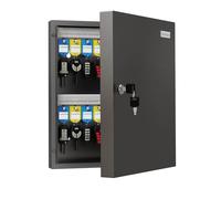 32 Key Cabinet Organizer, Key Lock Box, Key Safe Security Storage Lockbox Holder for Valets, Hotels, Car and House Keys, Key Keeper Box - Black