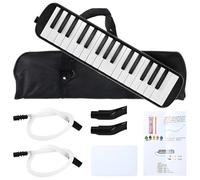 32-Key Portable Melodica, Black Piano With Carrying Case For Beginners And Music Enthusiasts