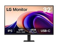 LG Monitor 32U631A - QHD 1440p IPS 32 inch, 100Hz, 5ms, Computer desktop display, Flicker safe & Reader Mode, USB-C, HDMI, Matte Black