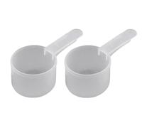 32 mL Plastic Measuring Packaging Scoop (= 32 cc/ = 6.5 teaspoon/ =2.2 Tablespoon /= 1.08 fl oz), Short Handle - to Measure and Dispense Spices, Granules, Powders, for Seeds Packing USA made (2)