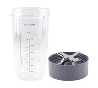 32 Oz Colossal Cup and Extractor Blade Replacement Parts, Compatible for NutriBullet, 600W 900W Blenders NB - 101B 101S 201 Easy-Clean