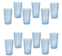 32 oz. (Ounce) Restaurant Tumbler Beverage Cup, Stackable Cups, Break-Resistant Commmerical Plastic, Set of 12 - Blue by Thunder Group