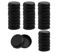 32 Pack 1-1/2 Inch Patio For Furniture Feet Glides for Wrought Iron Chair Legs- 38mm Black Plastic Floor Protectors with Drain Holes to Reduce Noise and Prevent(Black)