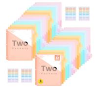 32 Pack 2 Pocket Binder Dividers with 96 Writeable Tabs, Plastic 3 Ring Binder Organisers with Dual Slanted Pockets, 8-Colour Subject Dividers for School, Office and Home Filing(Mixed Color)
