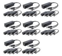 32-Pack 5V PoE Splitter, 48V to 5V 2.4A Adapter with Micro-USB Plug, for IP Camera,Tablets,for and More
