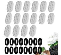 32 Pack Cat Water Fountain Replacement Filters & Pre-Filter Sponges for Rellaty & Neareal 3.2L/108oz Cat Water Fountain Automatic Pet Fountain (16 Filters & 16 Sponges)