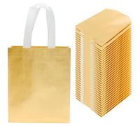 32 Pack Reusable Gift Bags with Handle, Glitter Party Bags Kit 31.5x27.5x12.5cm Stylish Glossy Tote Bag, Non-Woven Goodie Bag for Birthday Party Favor Shopping Grocery Bridesmaids Wedding(25*20*10cm)