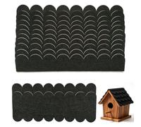 32 Pack Roofing Felt Self Adhesive Shed Roof Felt Tiles Waterproof Shingles for Rabbit Hutch Cover Garden Sheds Plastic Roof Tiles Repair (Black)
