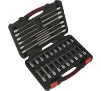 32 PACK TRX Star Bit Set - 3/8" Square Drive Socket 200mm Long PREMIUM S2 STEEL