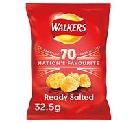 ( 32 Pack ) Walkers Ready Salted Crisps 32.5g
